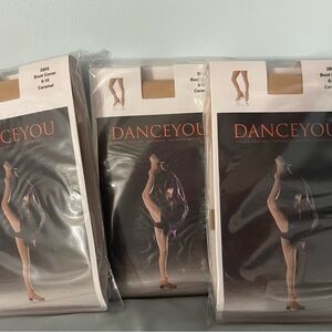 DanceYou set of 3 girls 6-10 figure skating tights